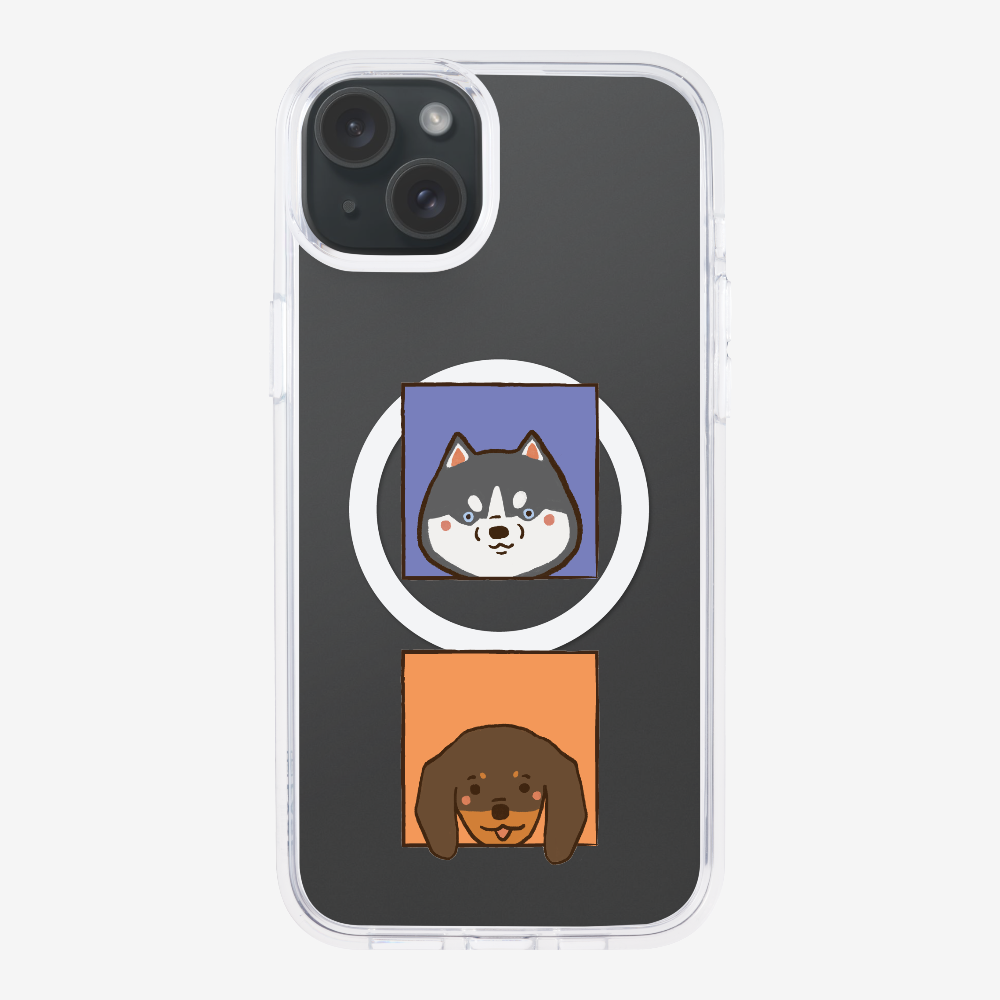 Dachshund and Husky Phone Case