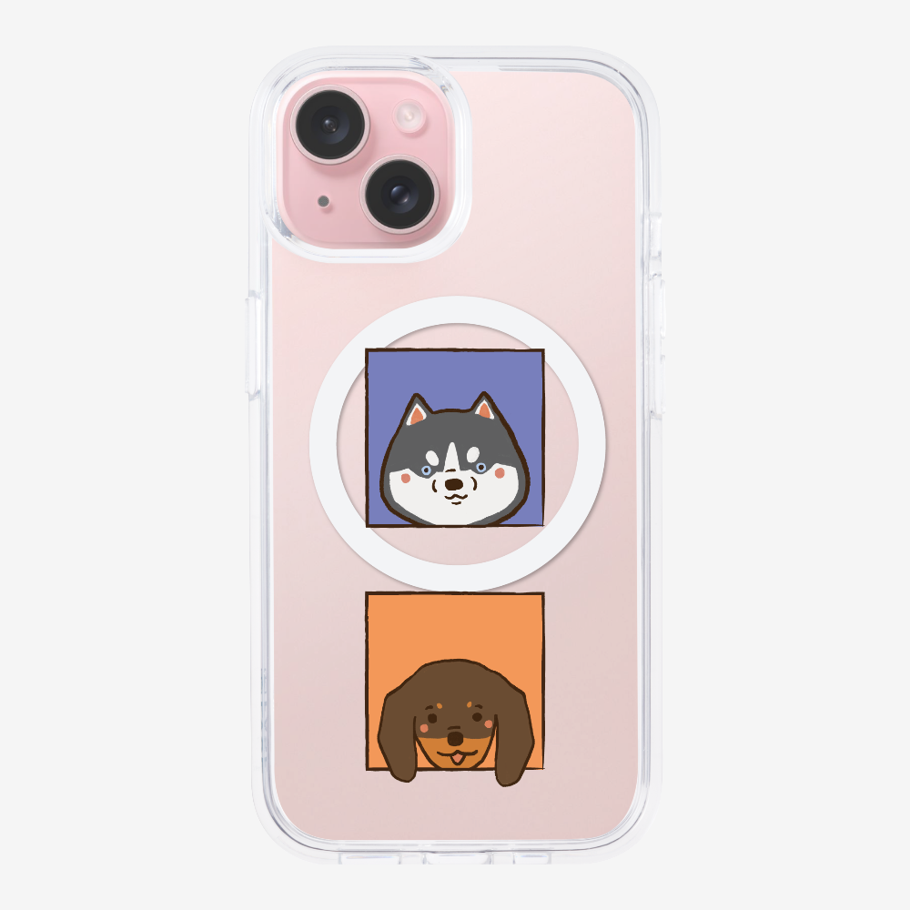 Dachshund and Husky Phone Case