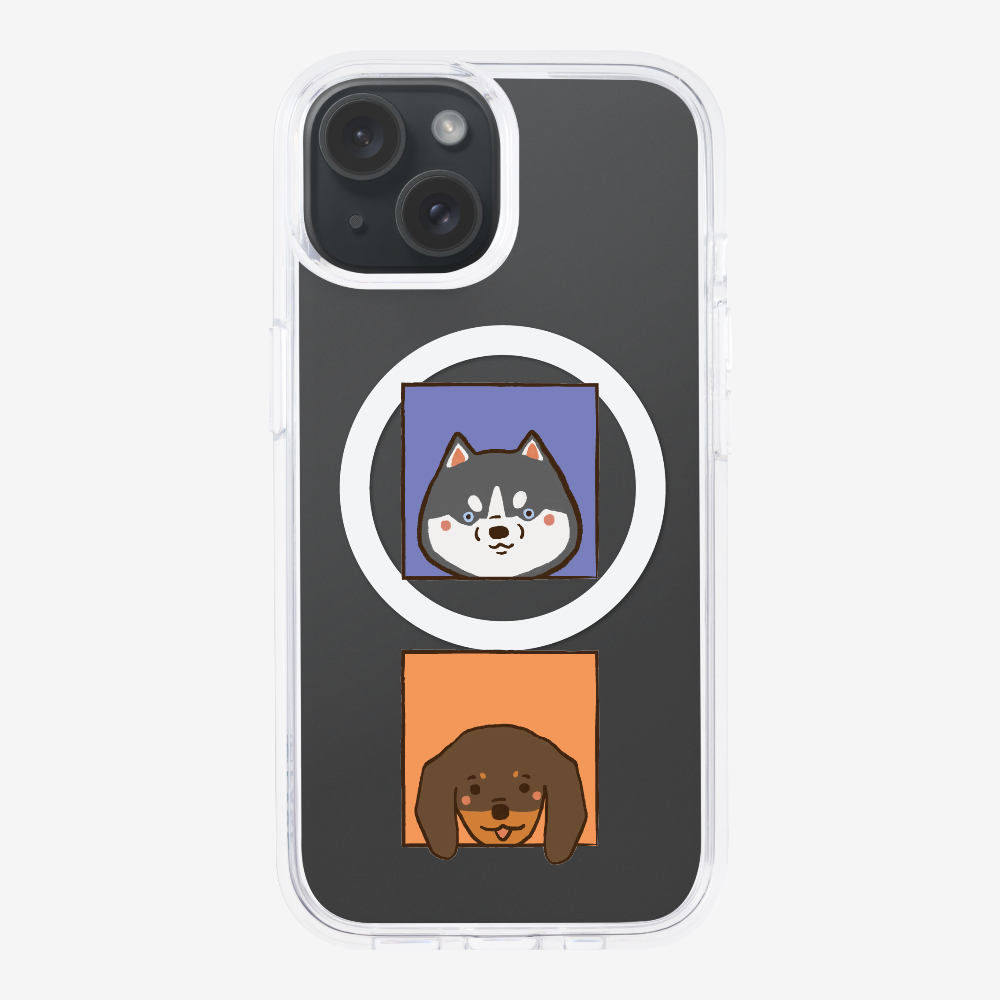 Dachshund and Husky Phone Case