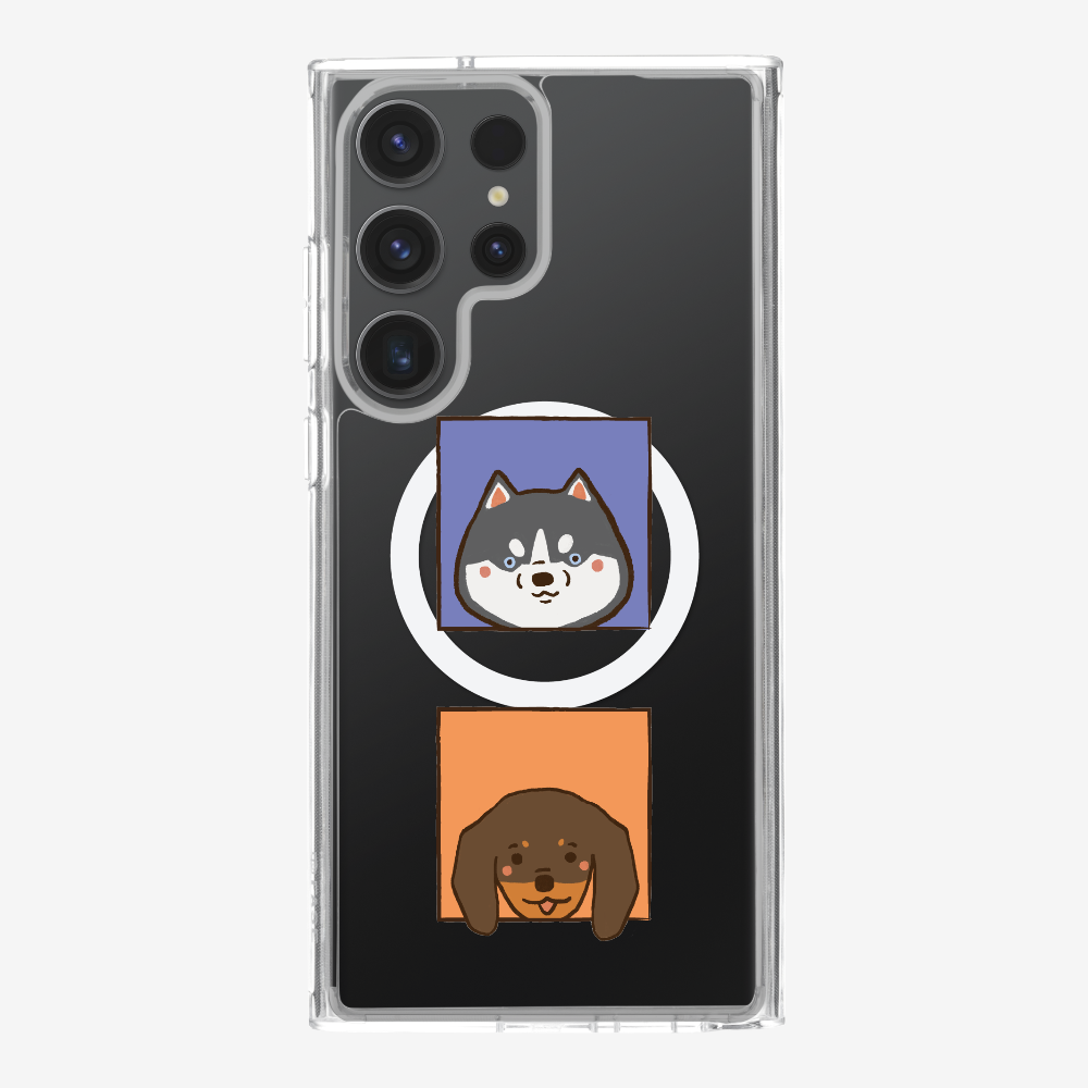 Dachshund and Husky Phone Case