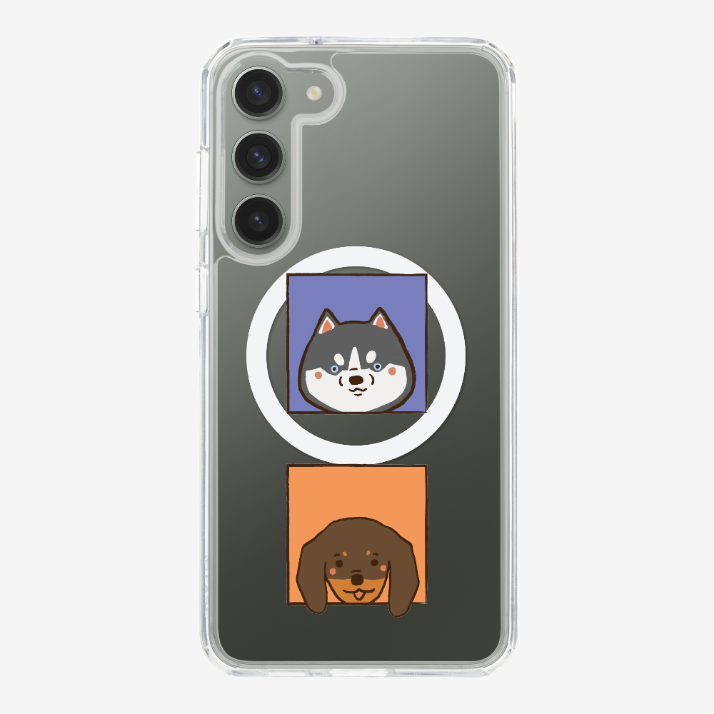 Dachshund and Husky Phone Case