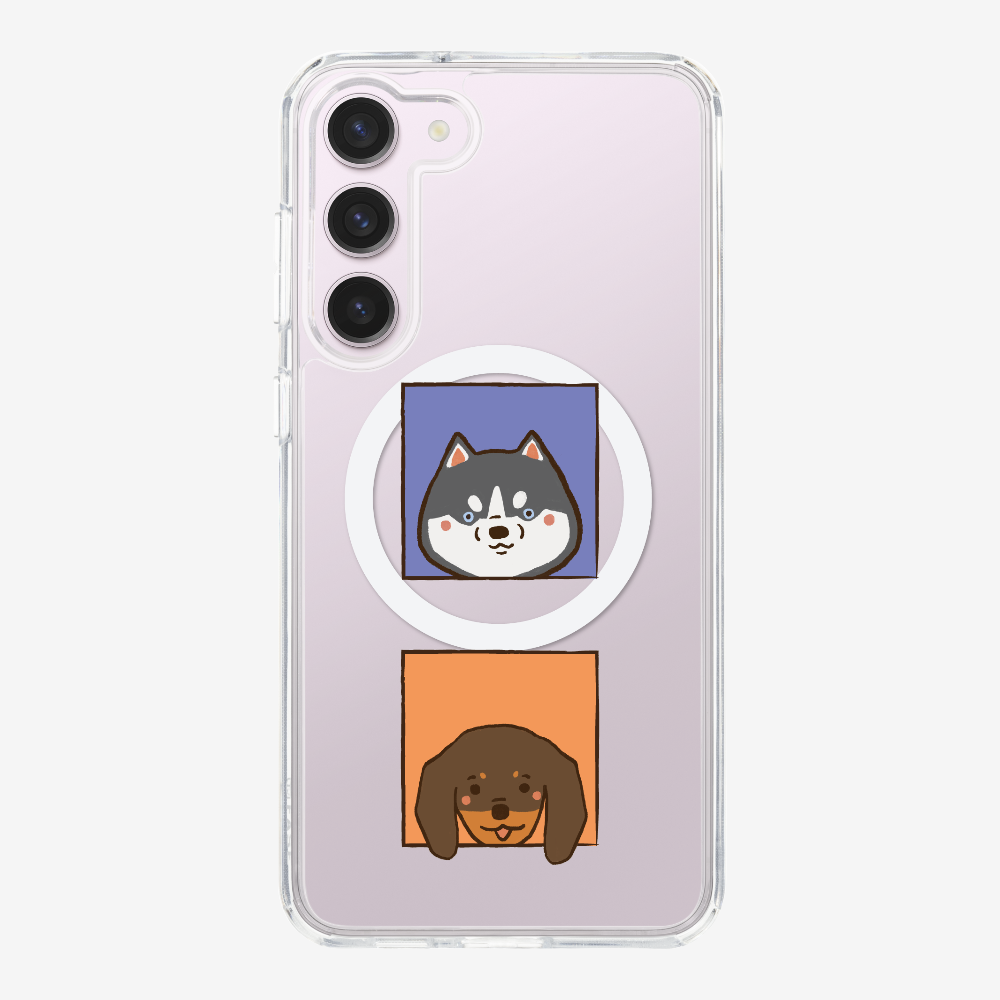 Dachshund and Husky Phone Case