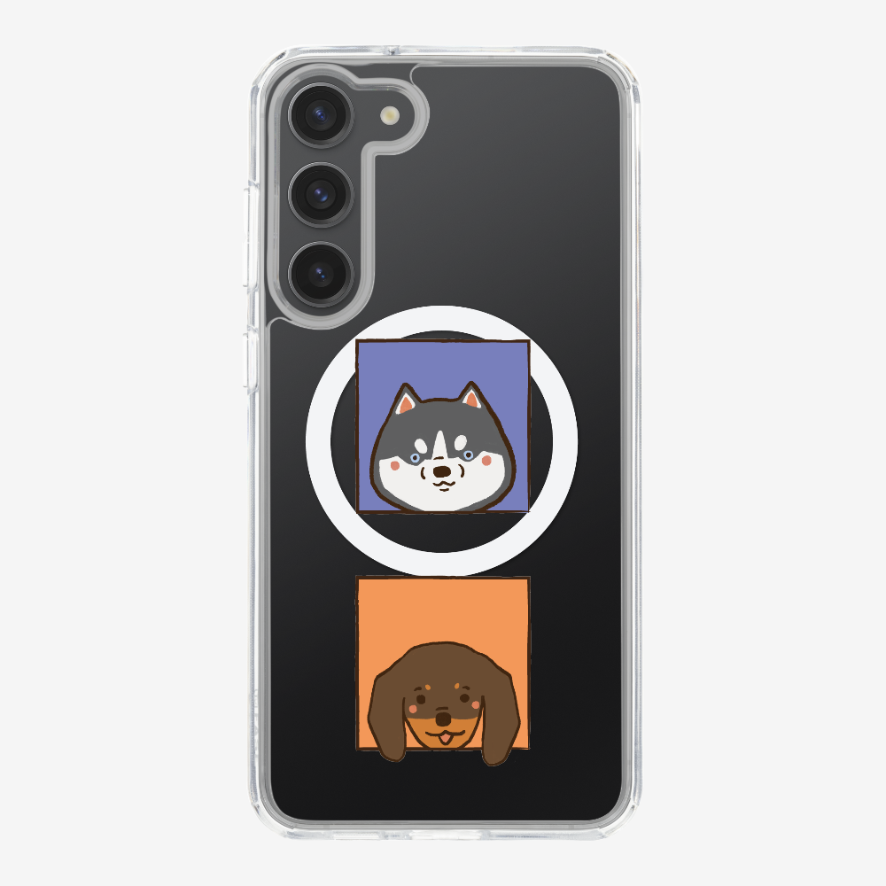 Dachshund and Husky Phone Case