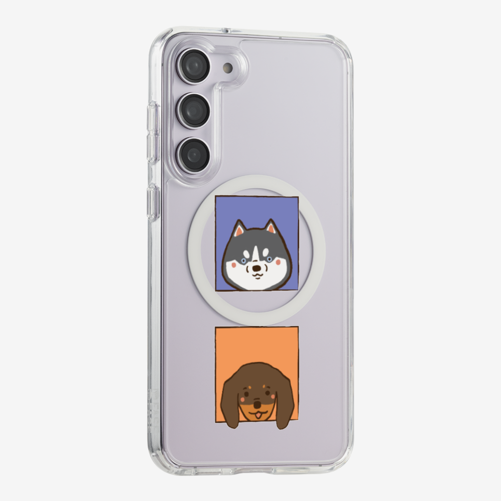 Dachshund and Husky Phone Case