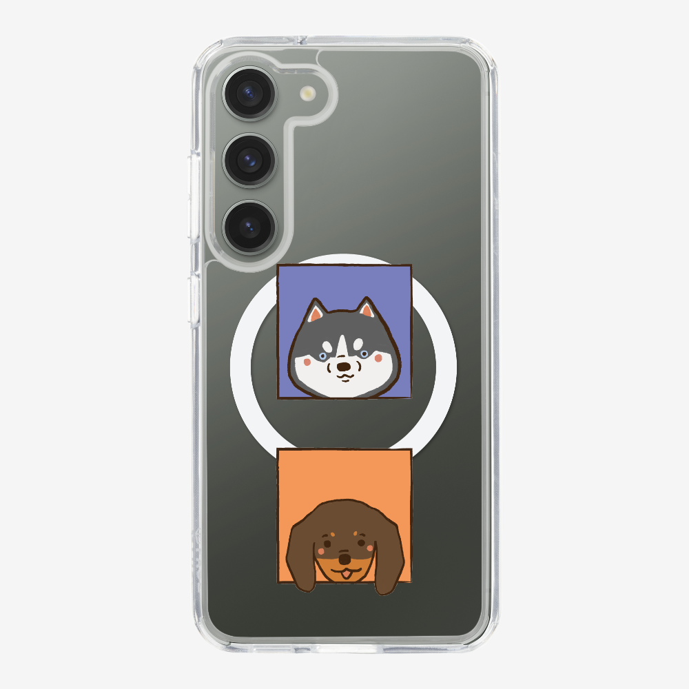 Dachshund and Husky Phone Case