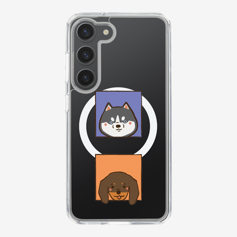 Dachshund and Husky Phone Case