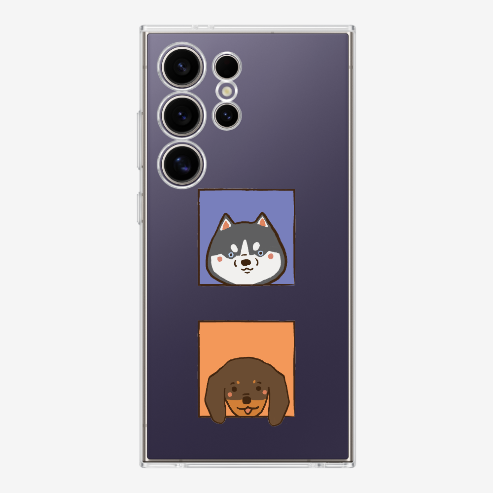 Dachshund and Husky Phone Case