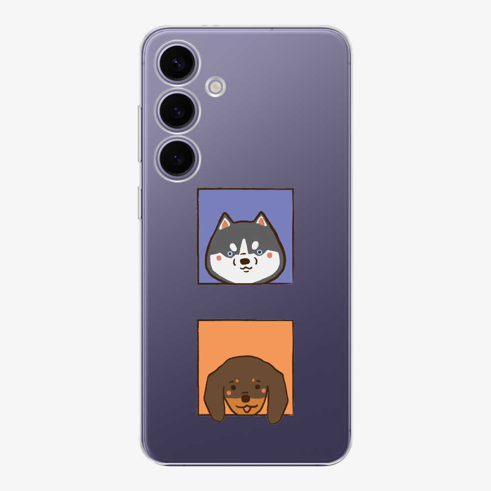 Dachshund and Husky Phone Case