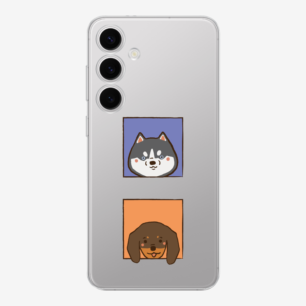 Dachshund and Husky Phone Case