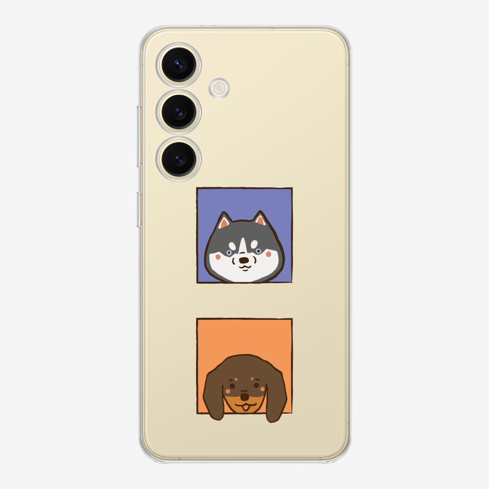 Dachshund and Husky Phone Case