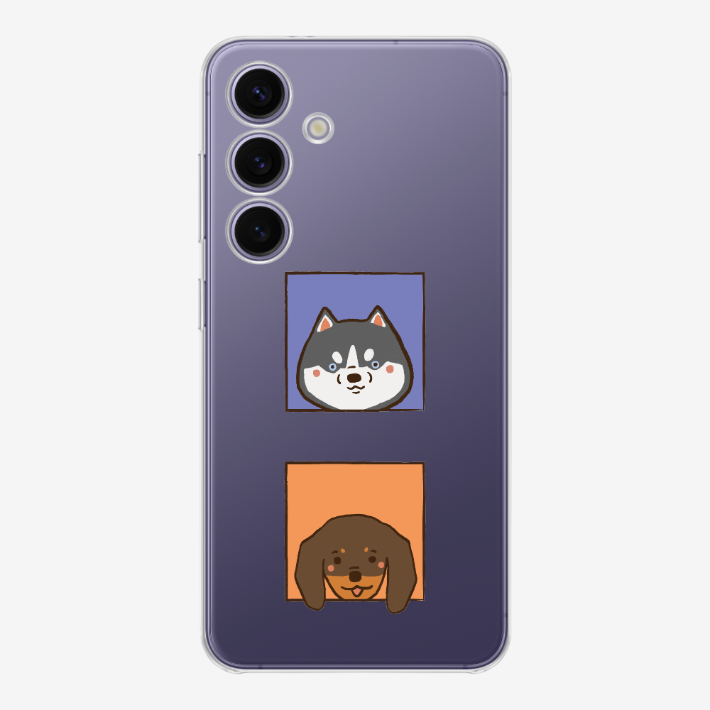 Dachshund and Husky Phone Case