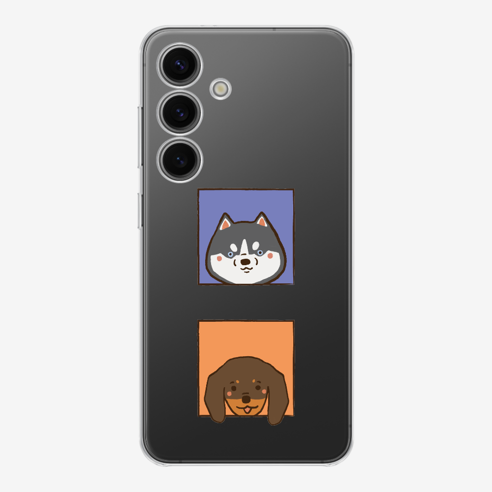 Dachshund and Husky Phone Case