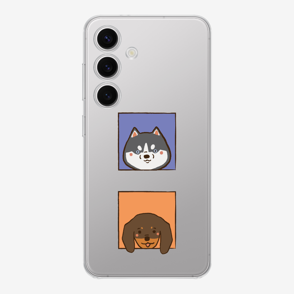 Dachshund and Husky Phone Case