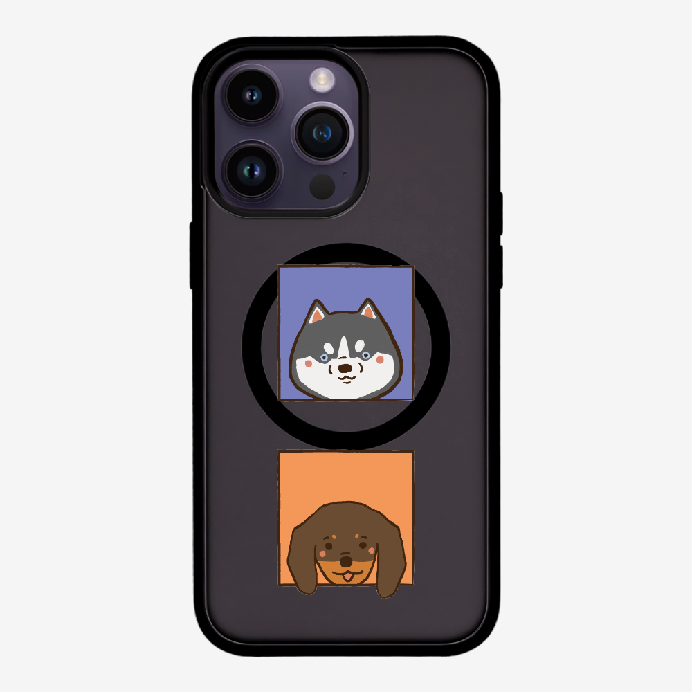 Dachshund and Husky Phone Case