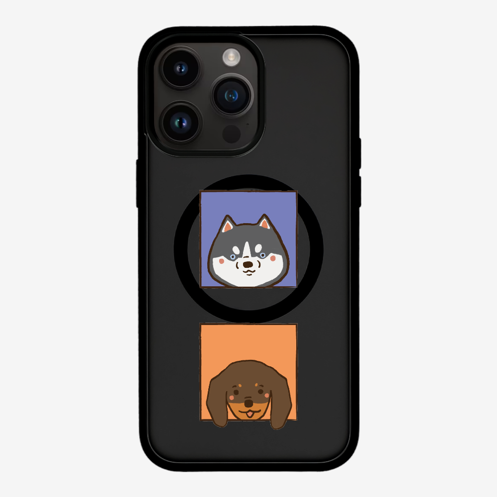 Dachshund and Husky Phone Case