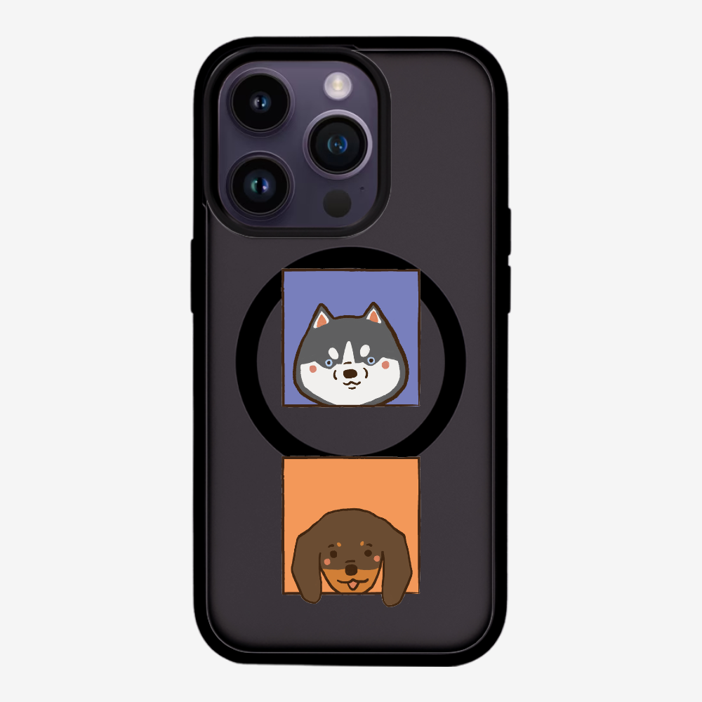 Dachshund and Husky Phone Case