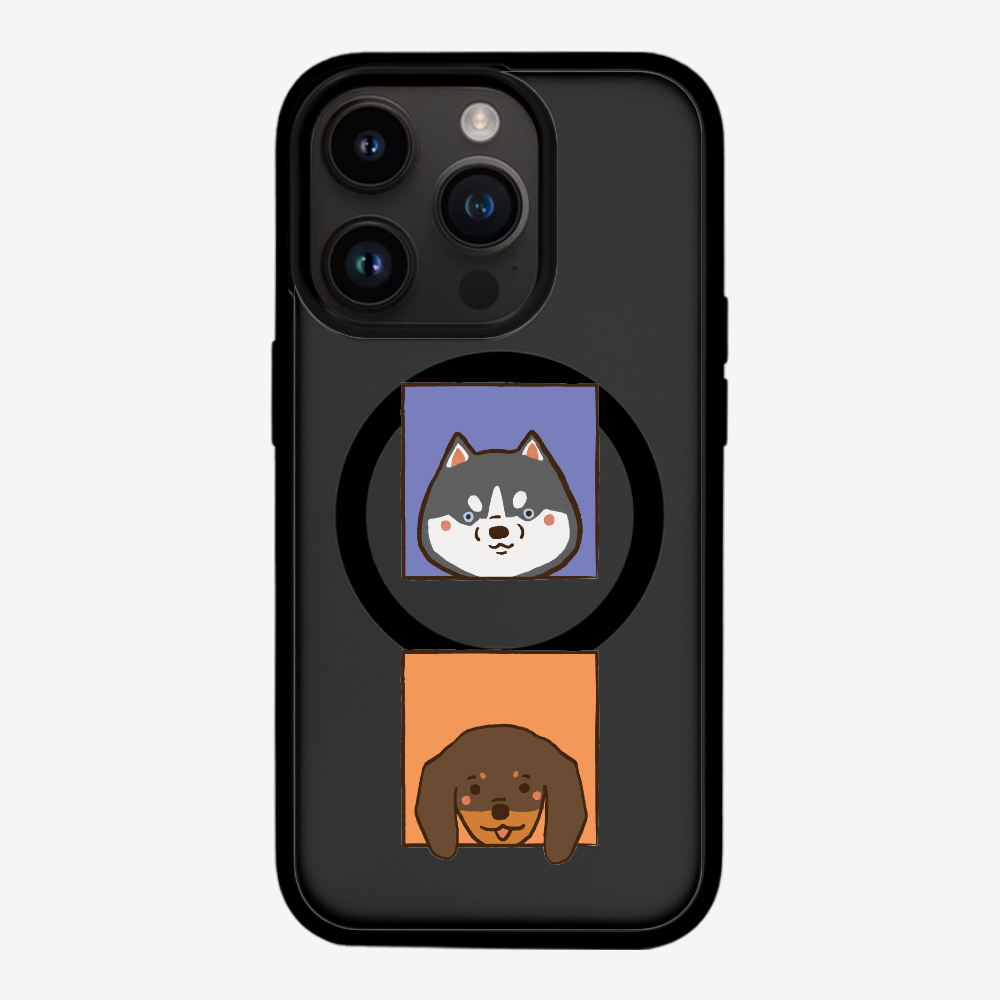 Dachshund and Husky Phone Case