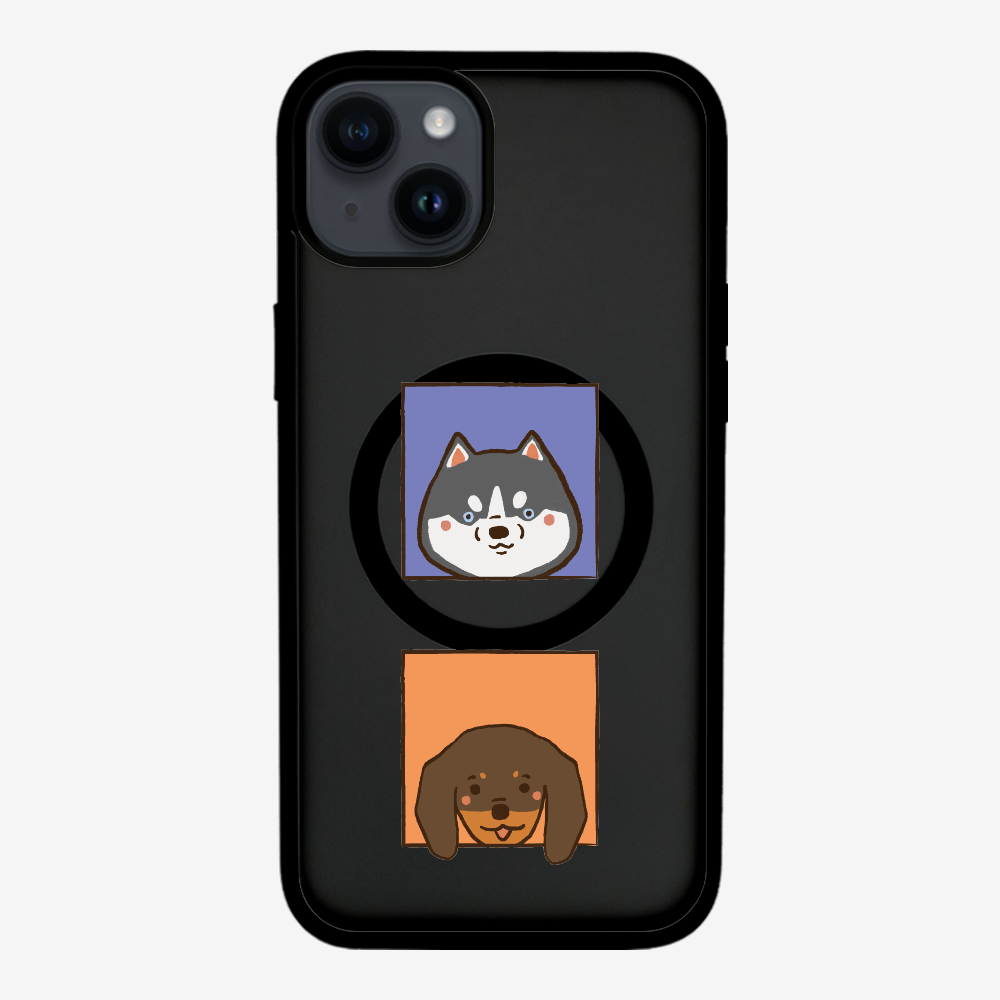 Dachshund and Husky Phone Case