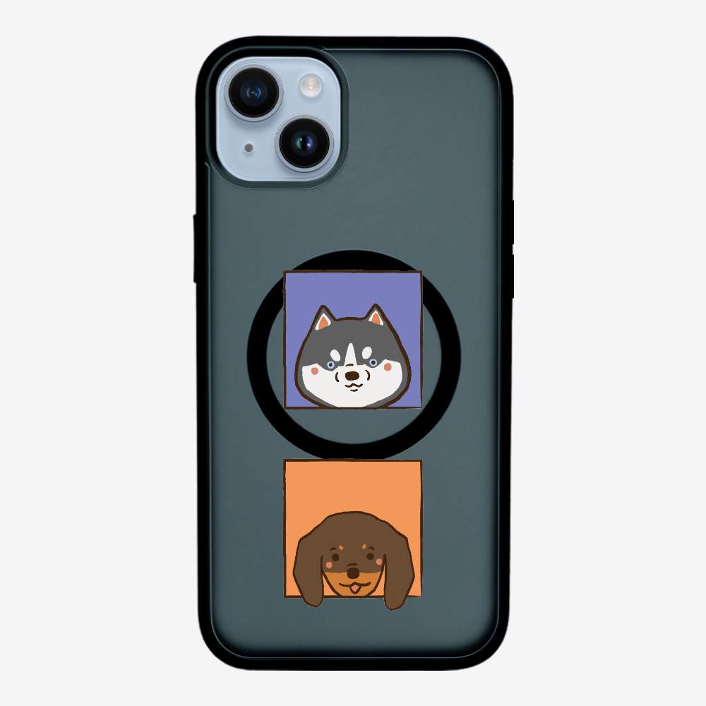 Dachshund and Husky Phone Case