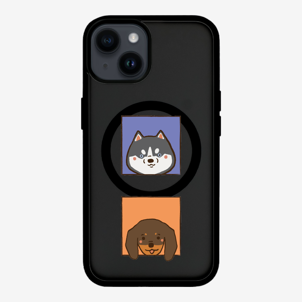 Dachshund and Husky Phone Case