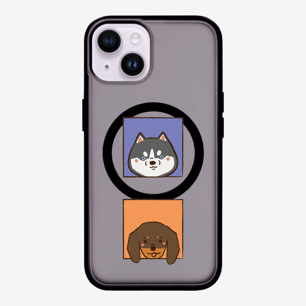 Dachshund and Husky Phone Case