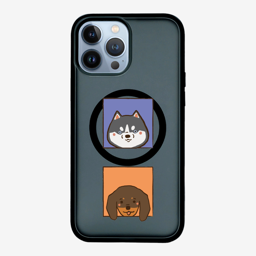 Dachshund and Husky Phone Case