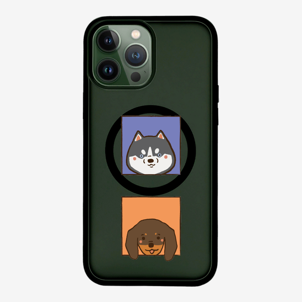 Dachshund and Husky Phone Case