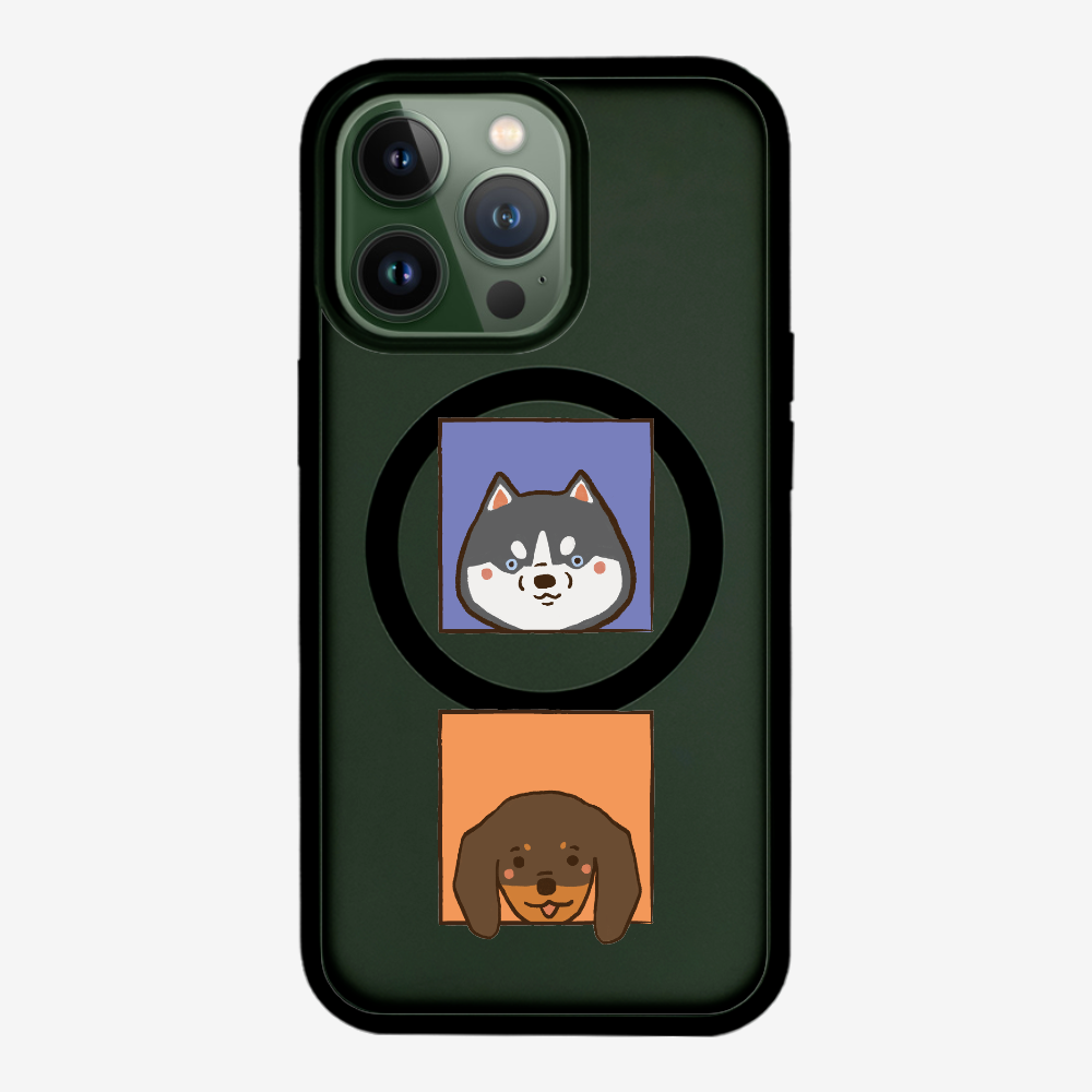 Dachshund and Husky Phone Case