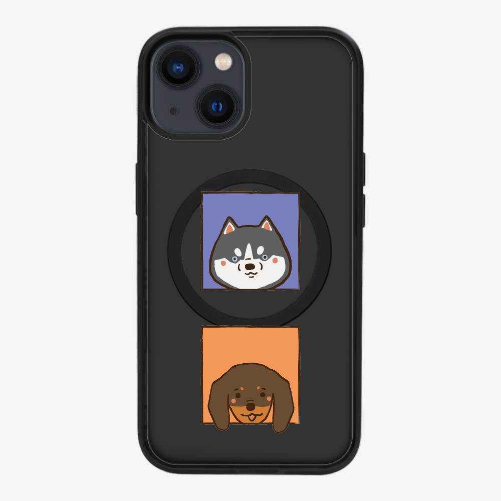 Dachshund and Husky Phone Case