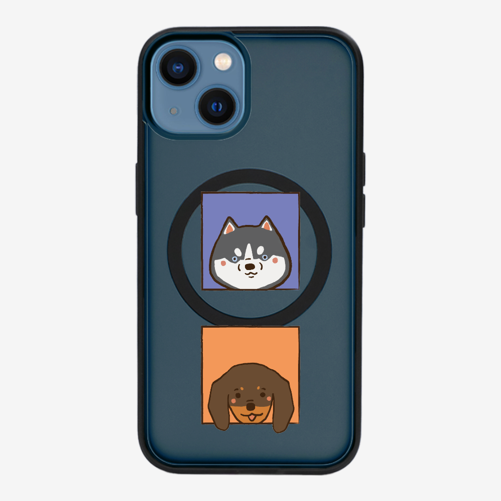 Dachshund and Husky Phone Case