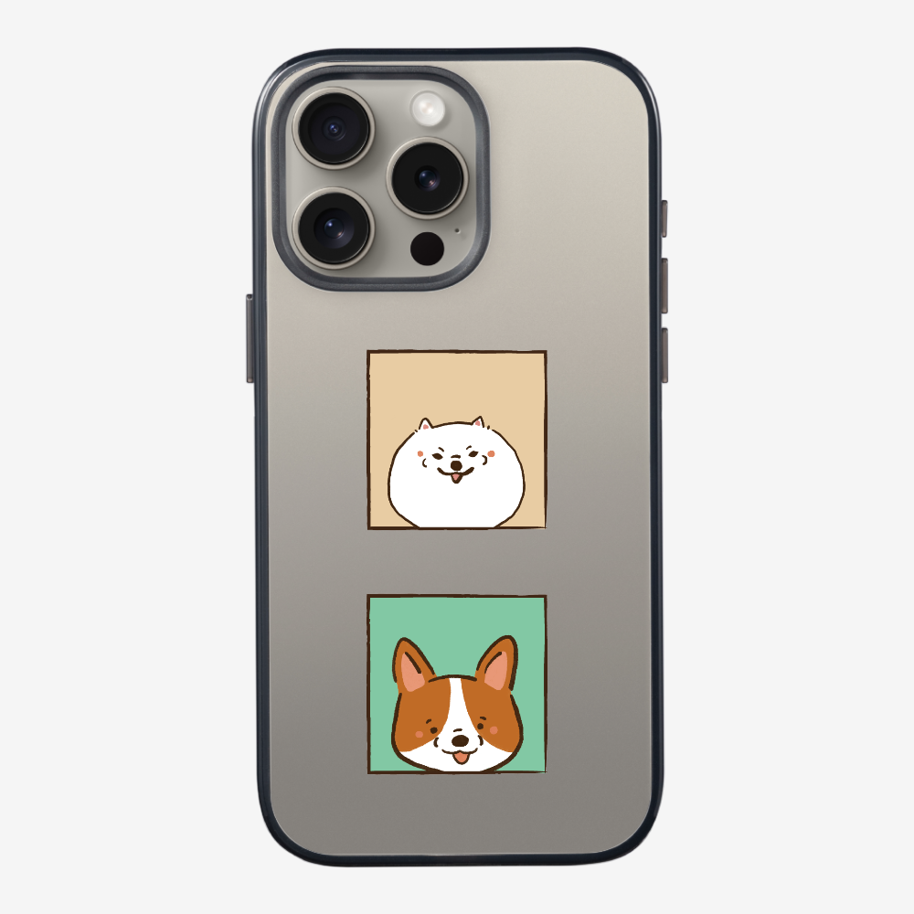 Pomeranian and Corgi Phone Case