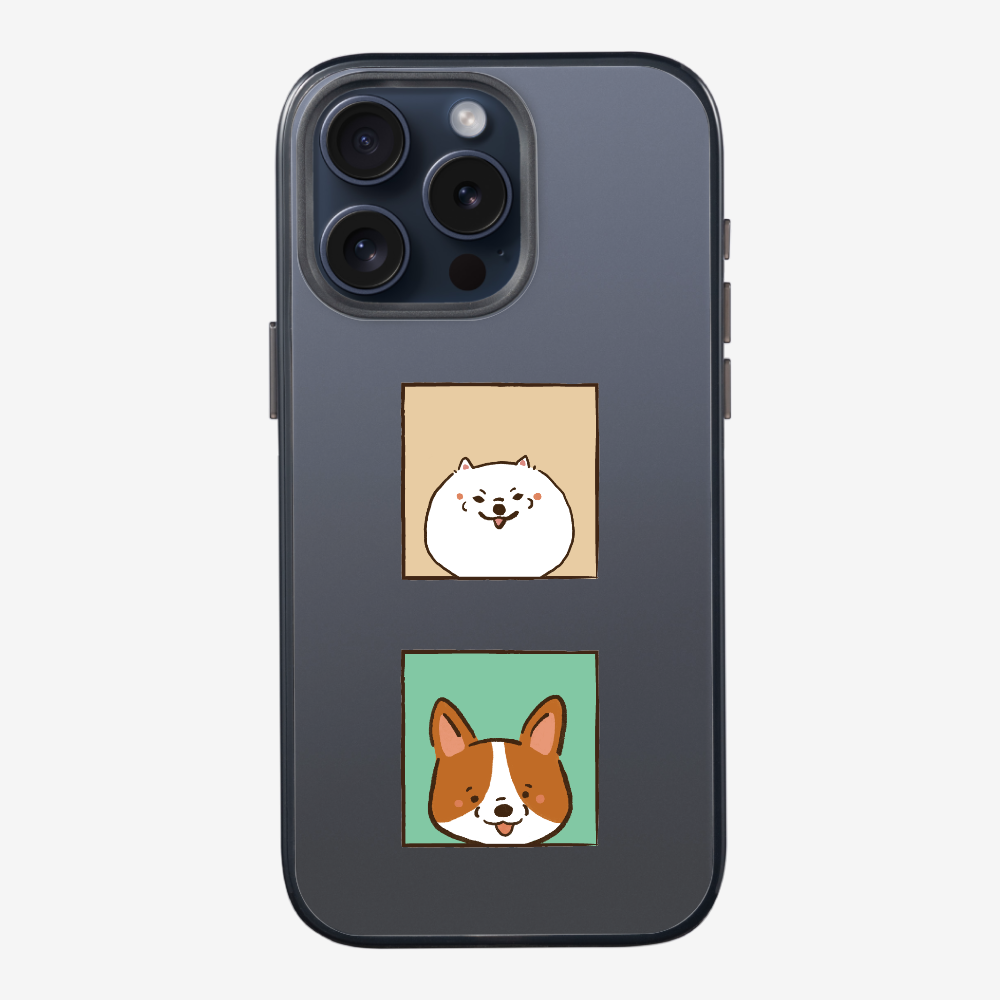 Pomeranian and Corgi Phone Case