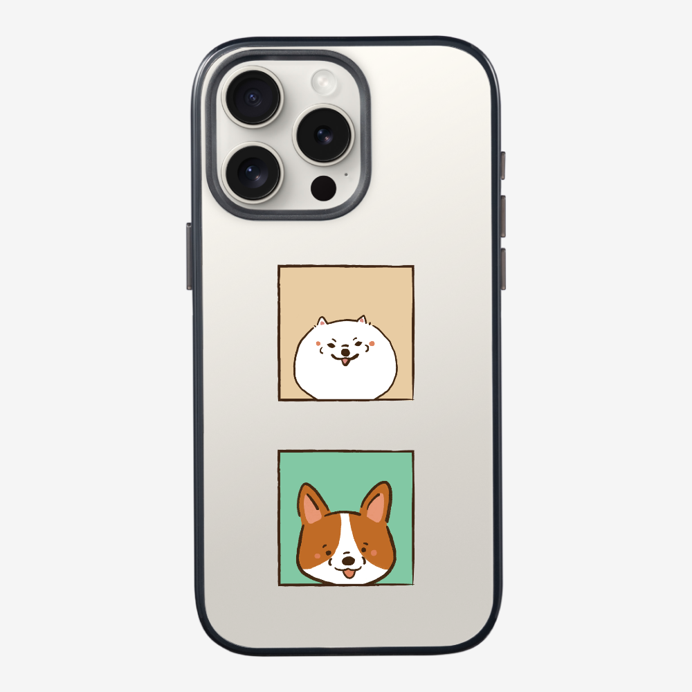 Pomeranian and Corgi Phone Case