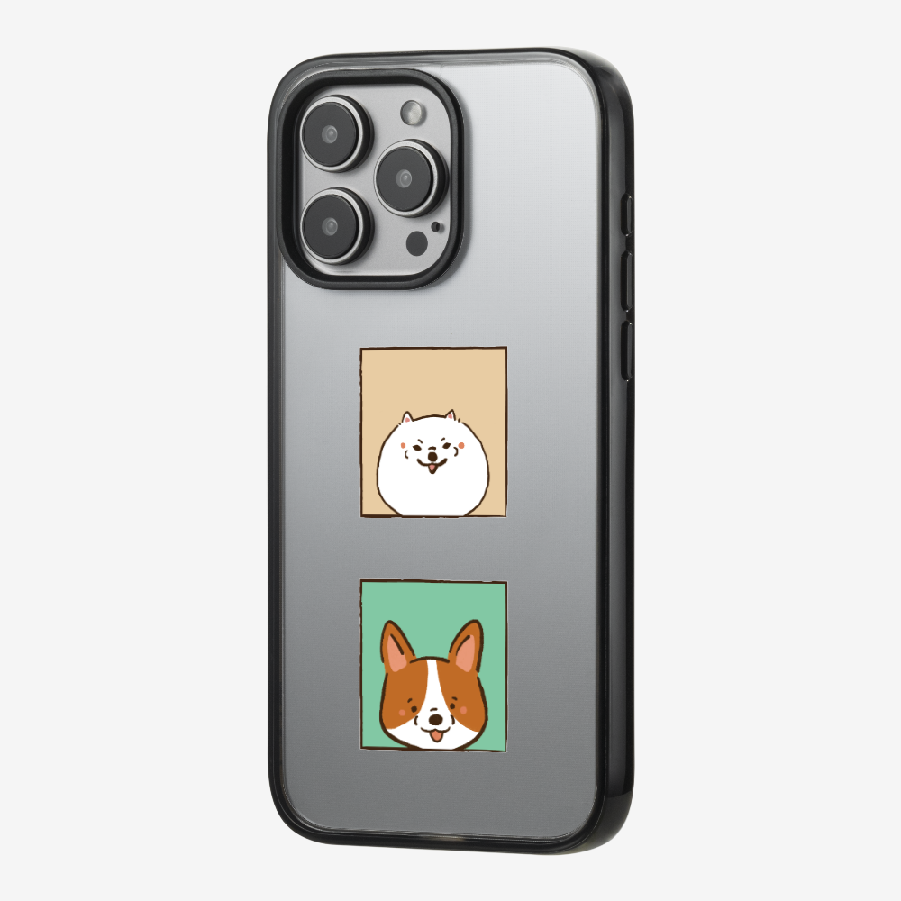 Pomeranian and Corgi Phone Case