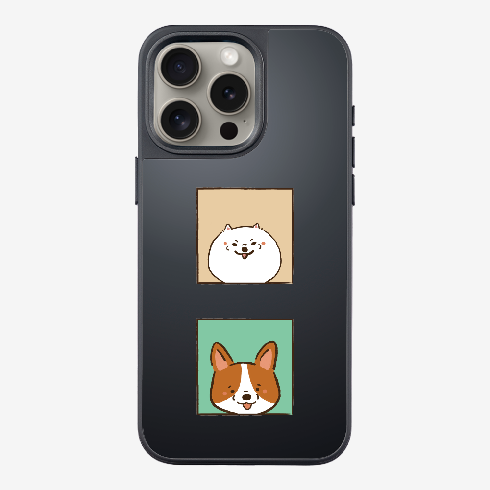 Pomeranian and Corgi Phone Case