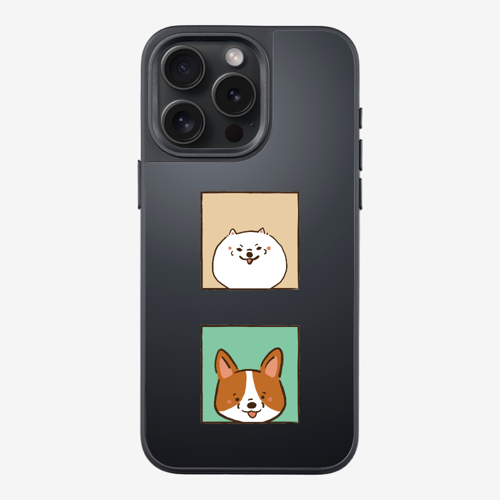 Pomeranian and Corgi Phone Case