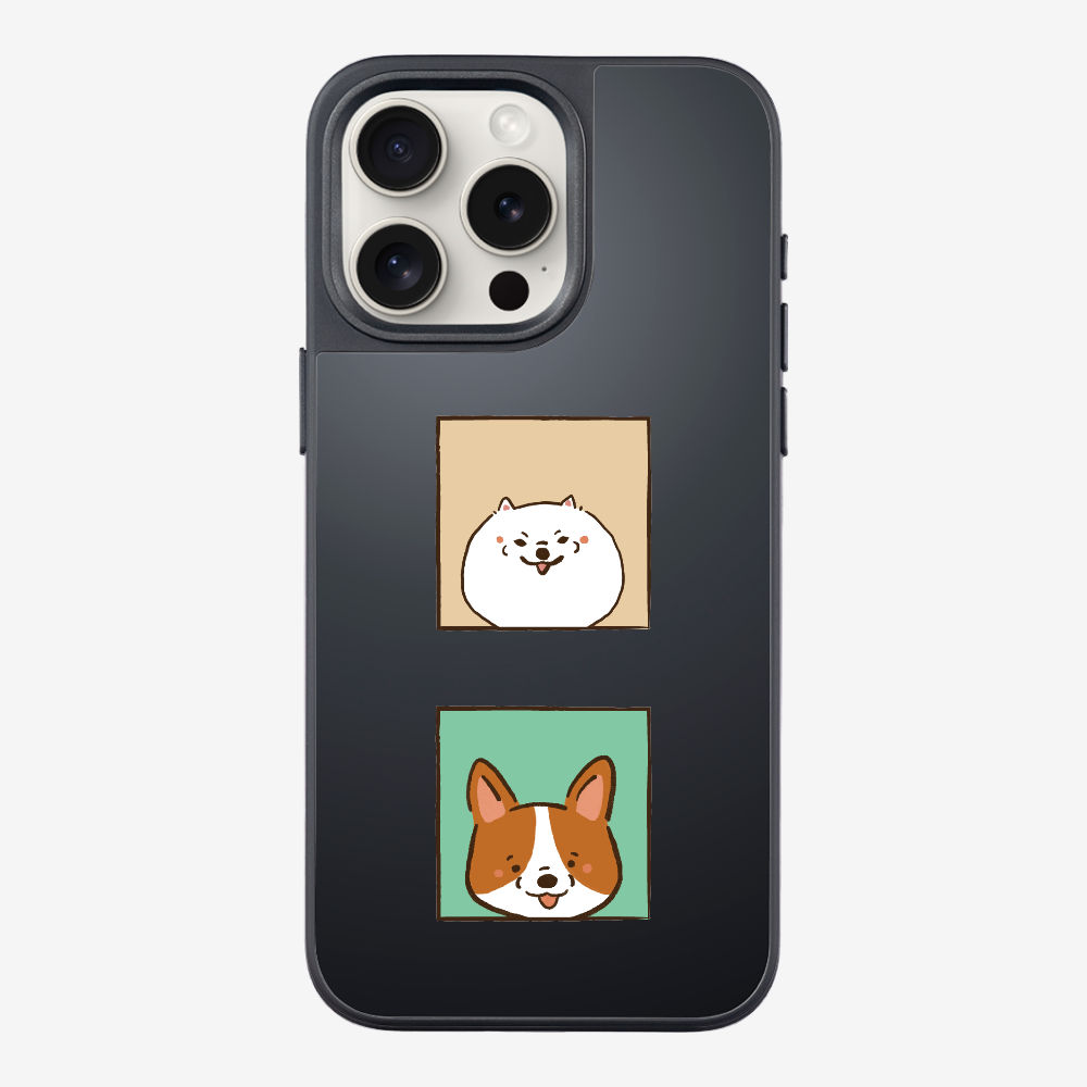 Pomeranian and Corgi Phone Case