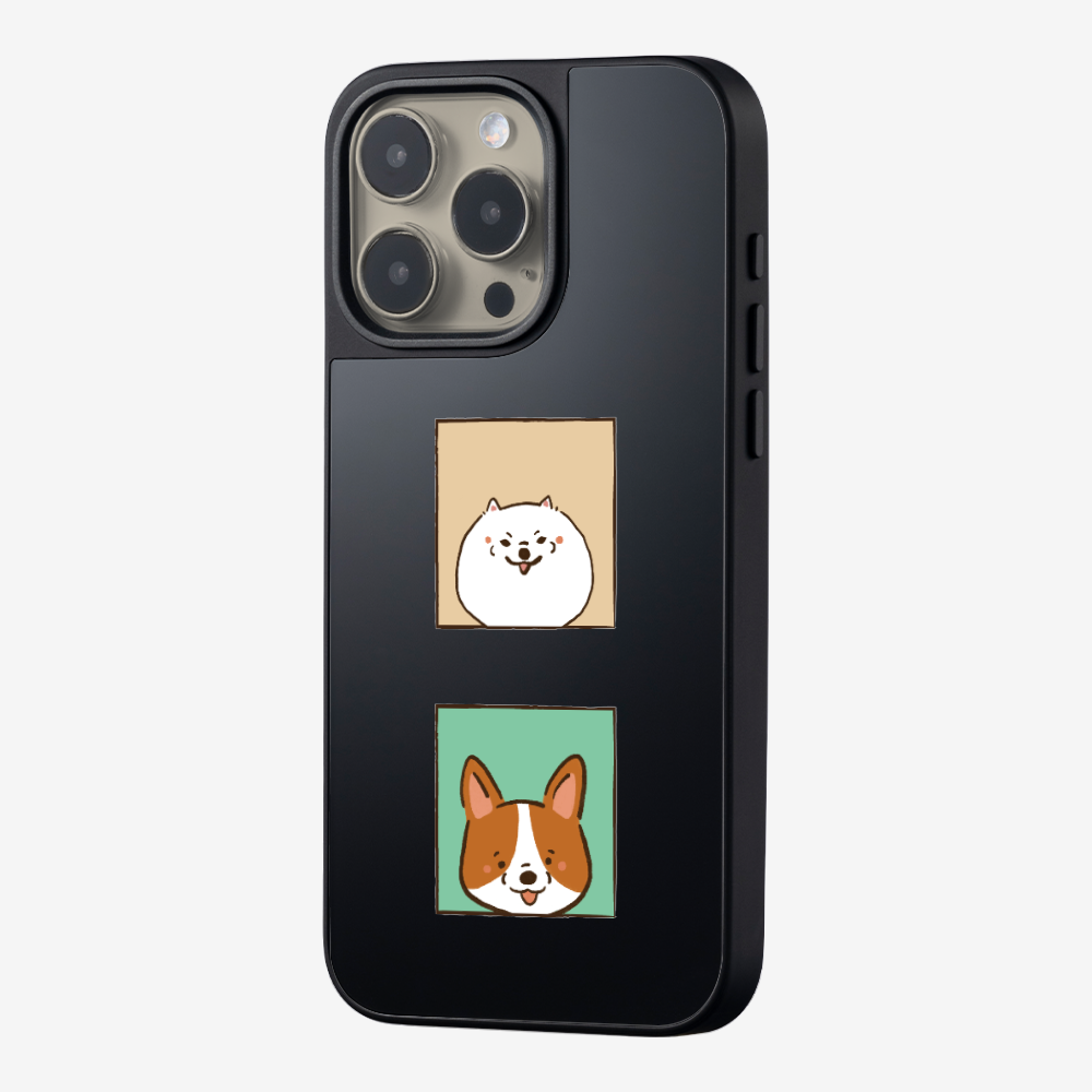 Pomeranian and Corgi Phone Case