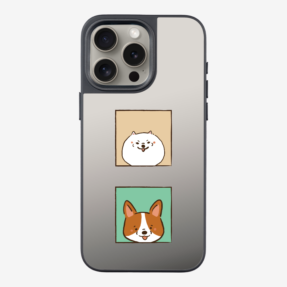 Pomeranian and Corgi Phone Case