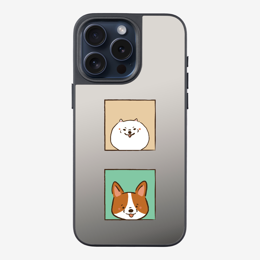 Pomeranian and Corgi Phone Case