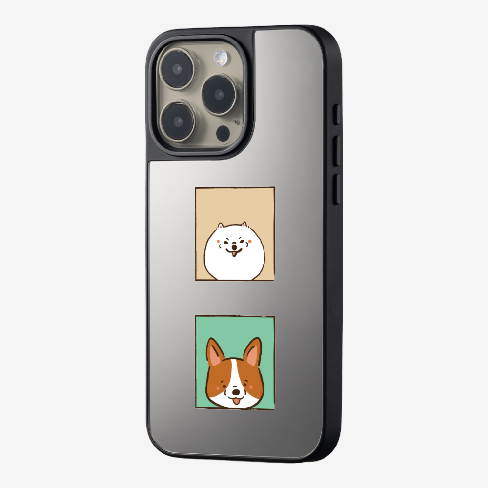 Pomeranian and Corgi Phone Case