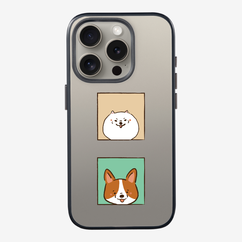 Pomeranian and Corgi Phone Case