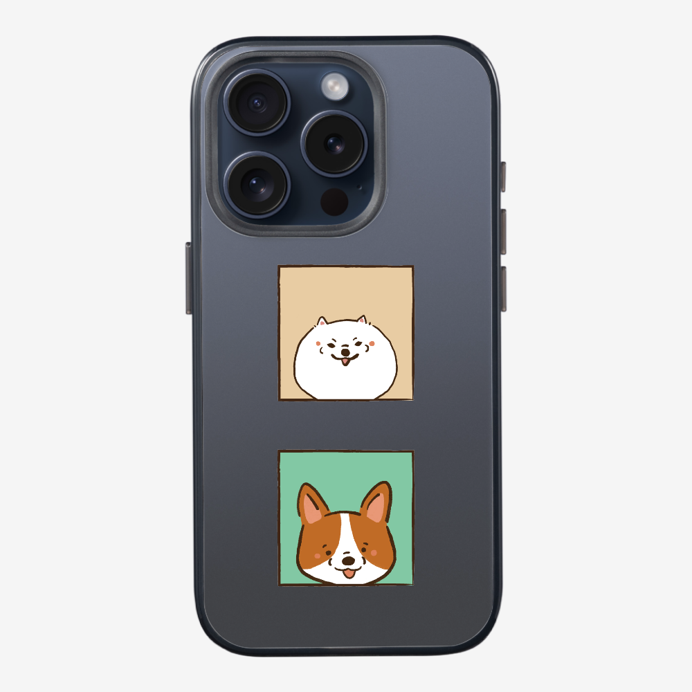 Pomeranian and Corgi Phone Case