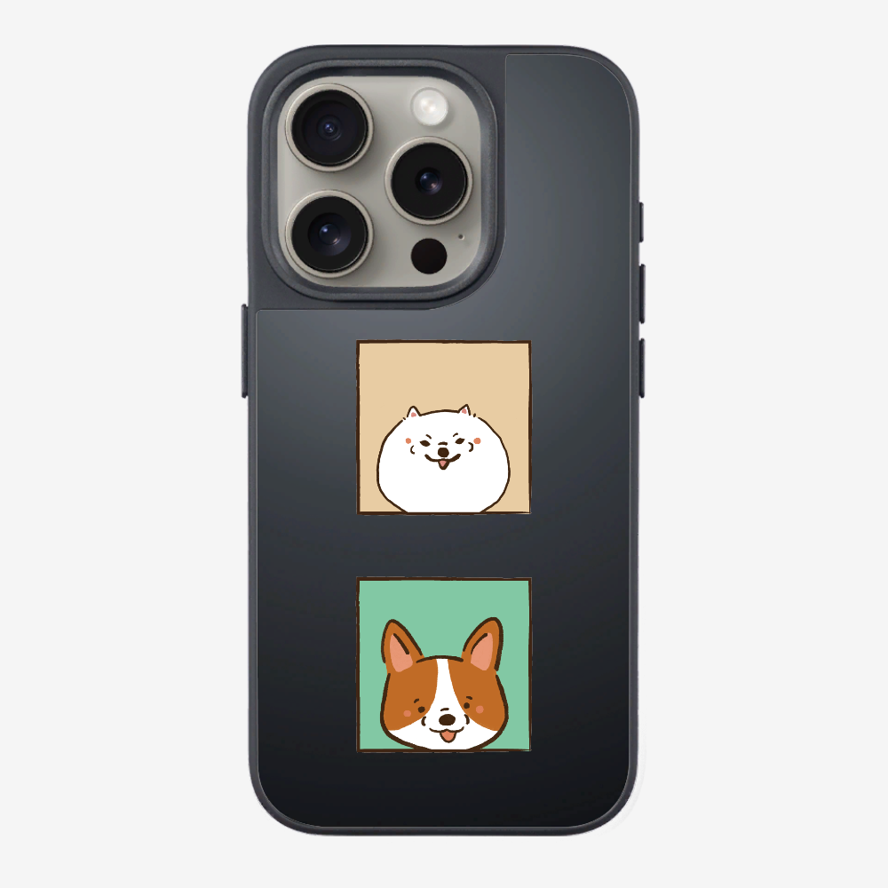 Pomeranian and Corgi Phone Case