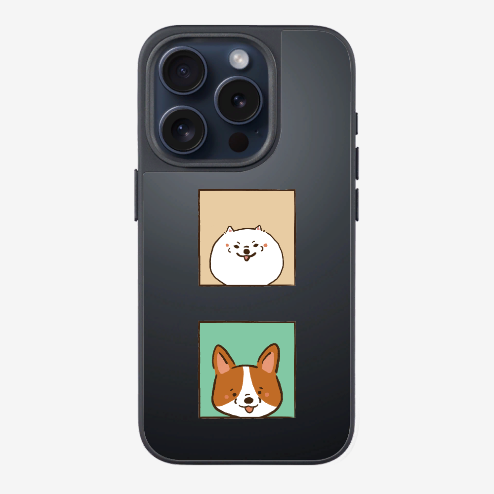 Pomeranian and Corgi Phone Case