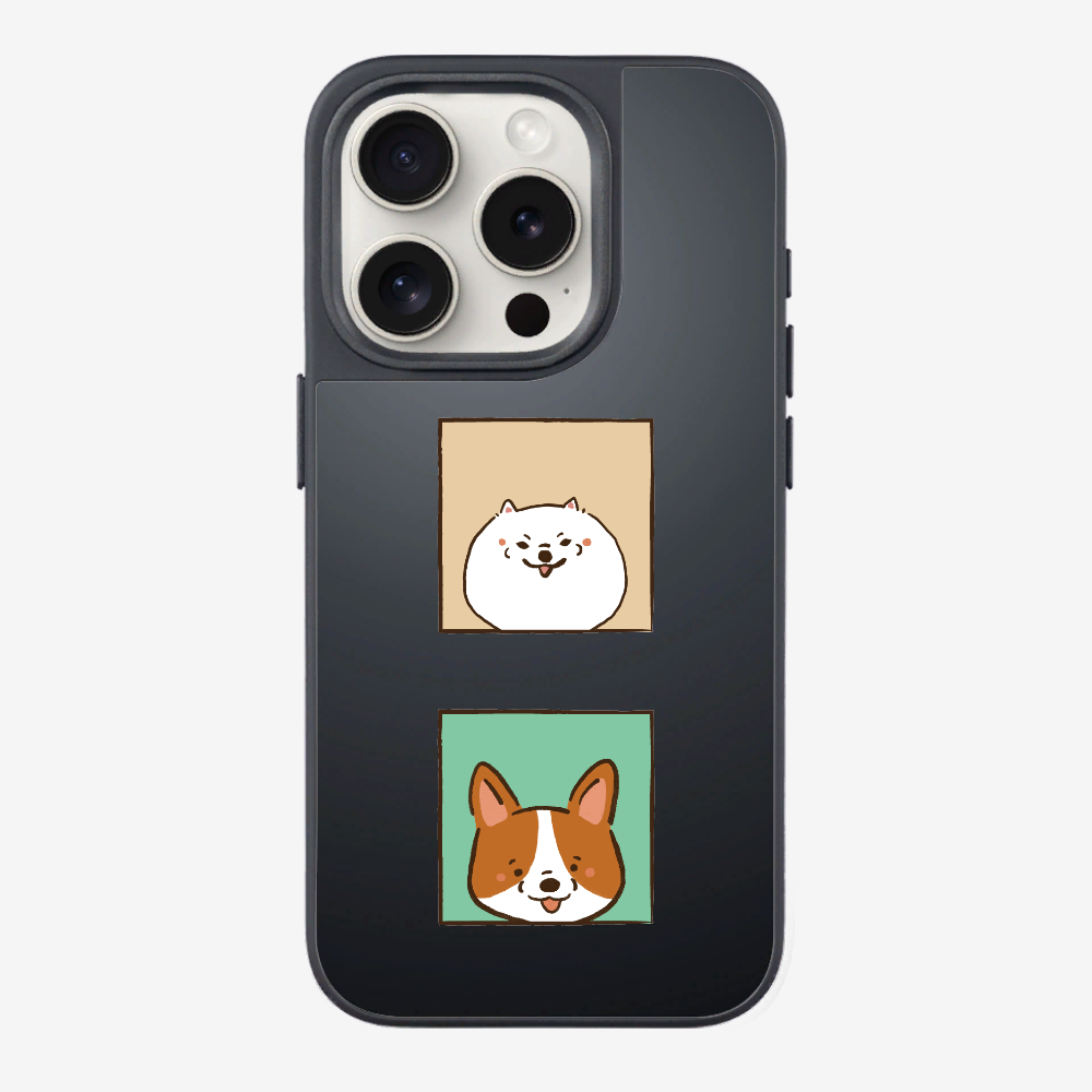 Pomeranian and Corgi Phone Case