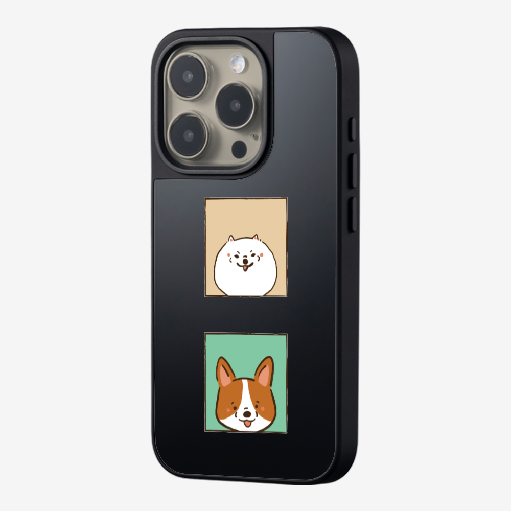 Pomeranian and Corgi Phone Case