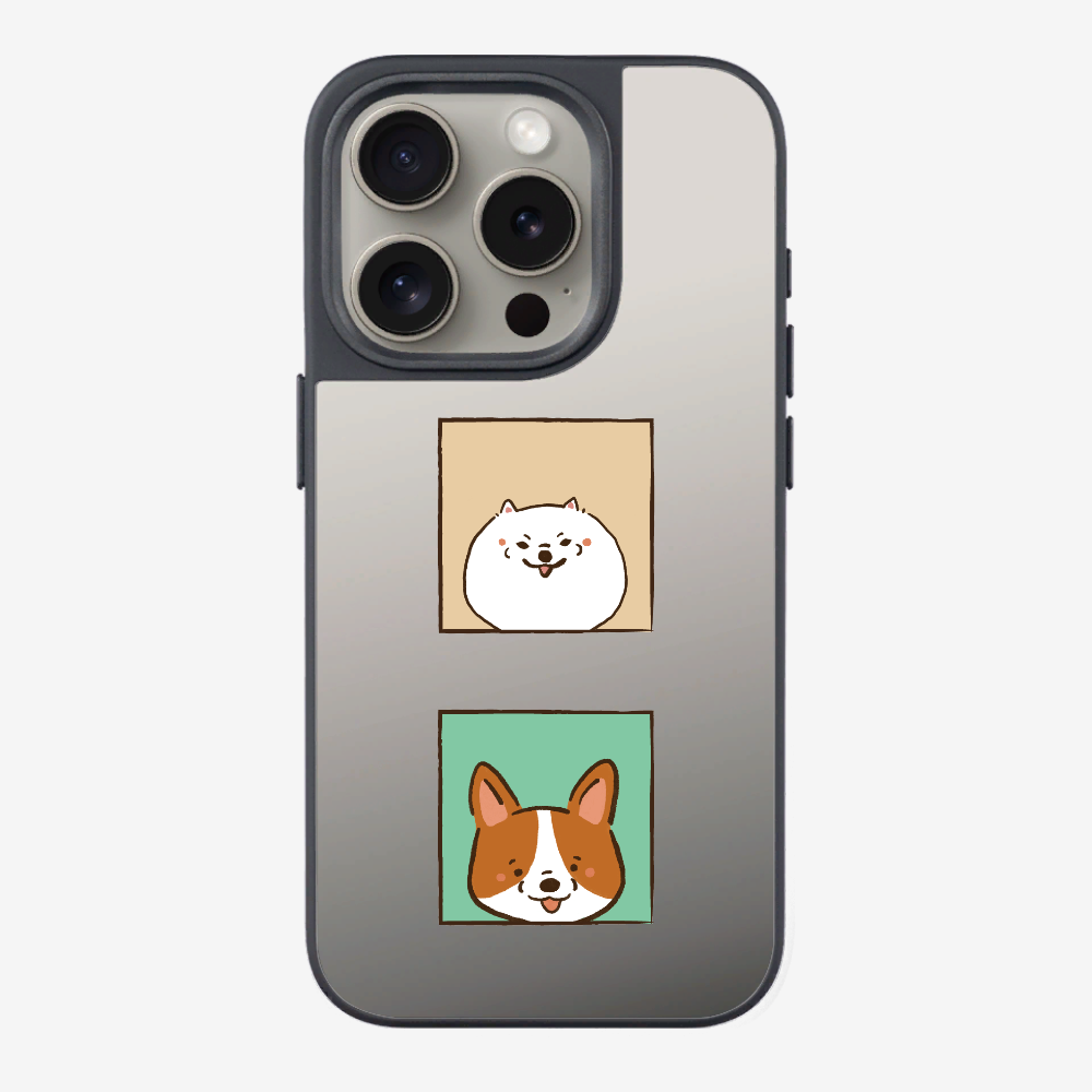 Pomeranian and Corgi Phone Case