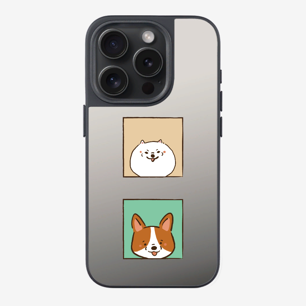 Pomeranian and Corgi Phone Case