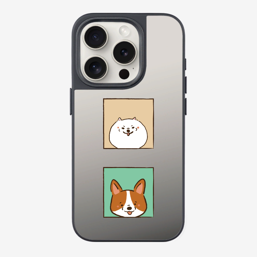 Pomeranian and Corgi Phone Case